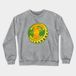 Vintage Sour Puss Lemon Soda Bottlecap Crewneck Sweatshirt